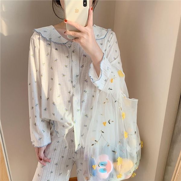 floral print spring women sleepwear long sleeve pants casual loose knitted pajamas set soft pyjamas night suits l077, Black;red
floral print spring women sleepwear long sleeve pants casual loose knitted pajamas set soft pyjamas night suits l077, Black;red