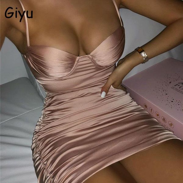 giyu night club party satin dress women clothing bodycon mini dresses 2021 summer backless sleeveless ruched vestidos white casual, Black;gray
giyu night club party satin dress women clothing bodycon mini dresses 2021 summer backless sleeveless ruched vestidos white casual, Black;gray