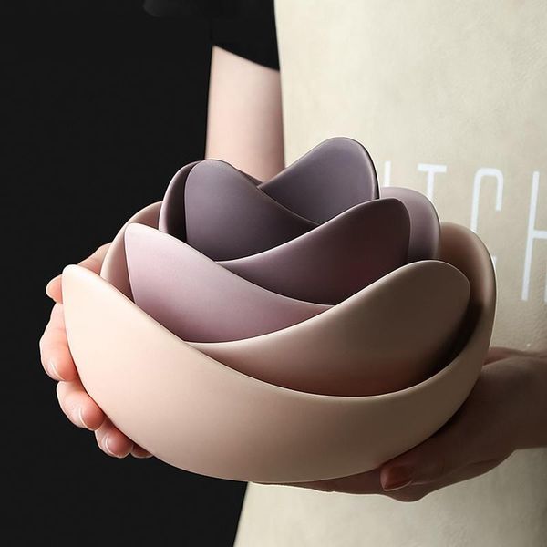 bowls nordic ins simple stacked color ceramic lotus bowl 5-piece set of household goods storage basin multi-purpose
bowls nordic ins simple stacked color ceramic lotus bowl 5-piece set of household goods storage basin multi-purpose