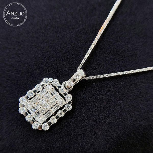 aazuo 18k white gold real diamonds ij si 0.63ct fairy square necklace gifted for women senior banquet wedding link chain au750 chains, Silver
aazuo 18k white gold real diamonds ij si 0.63ct fairy square necklace gifted for women senior banquet wedding link chain au750 chains, Silver