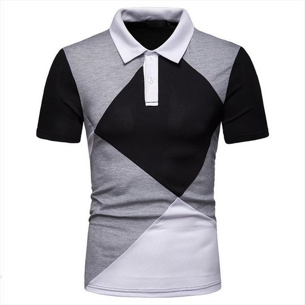 all cotton short sleeved shirts mens polo summer casual multi color patchwork wear, White;black
all cotton short sleeved shirts mens polo summer casual multi color patchwork wear, White;black