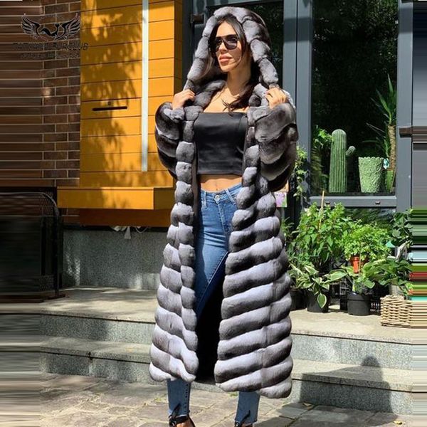 women's fur & faux 2021 full pelt natural jackets chinchilla color 120cm long real rex coats with hood women winter overcoats, Black
women's fur & faux 2021 full pelt natural jackets chinchilla color 120cm long real rex coats with hood women winter overcoats, Black
