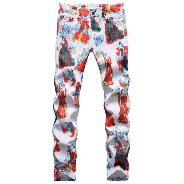 men's jeans men stretchy casual work denim slim fit colorful printing fashion soft basic pants streetwear, Blue
men's jeans men stretchy casual work denim slim fit colorful printing fashion soft basic pants streetwear, Blue