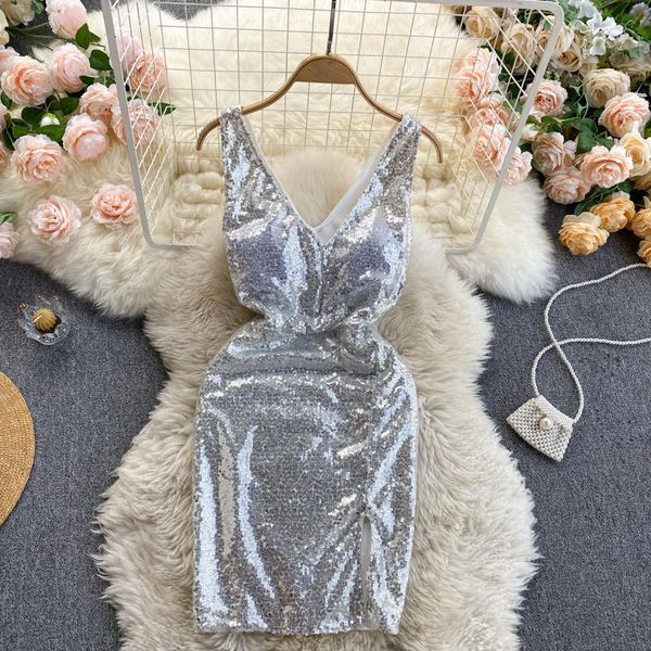 casual dresses spring 2021 fashion sequin stitching vestidos feminine strapless v-neck bag hip split slim sling mini dress c693, Black;gray
casual dresses spring 2021 fashion sequin stitching vestidos feminine strapless v-neck bag hip split slim sling mini dress c693, Black;gray