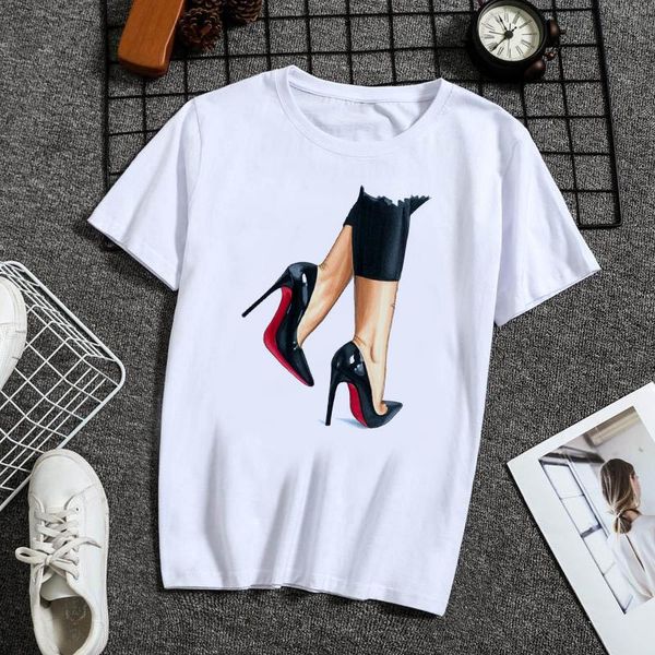 women's t-shirt the great of aesthetic woman 90s fashion graphic tee cute t shirts girls' high heels printed summer female, White
women's t-shirt the great of aesthetic woman 90s fashion graphic tee cute t shirts girls' high heels printed summer female, White