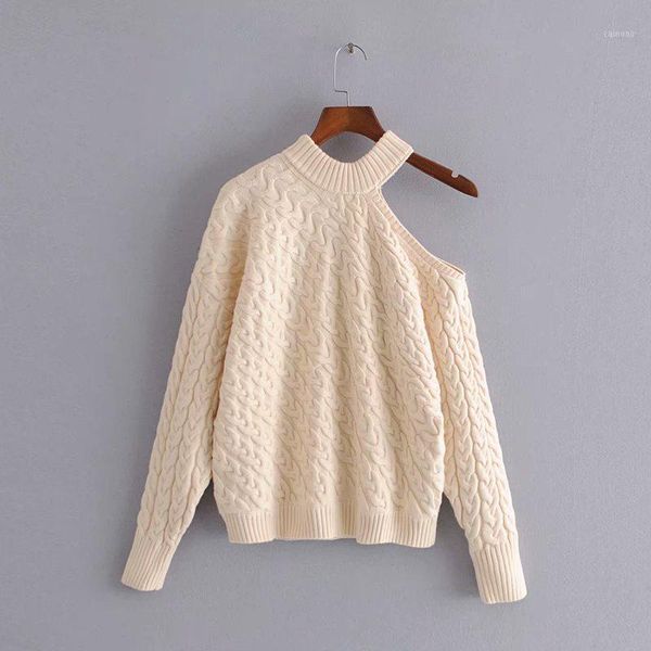 women's winding knitted off the shoulder asymmetric pullover round neck female beige loose sweater arrival sweaters, White;black
women's winding knitted off the shoulder asymmetric pullover round neck female beige loose sweater arrival sweaters, White;black