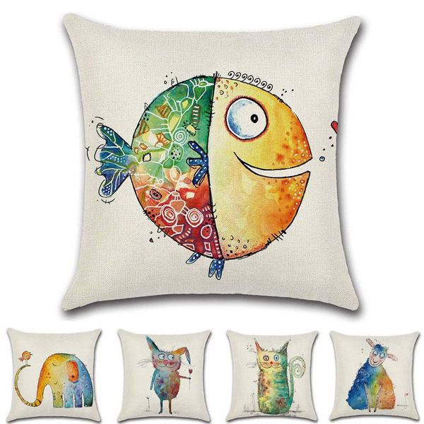 cushion/decorative pillow cartoon hand drawing style colorful cute animals cat fish elephant throw pillowcase sofa kid's room car decor
cushion/decorative pillow cartoon hand drawing style colorful cute animals cat fish elephant throw pillowcase sofa kid's room car decor
