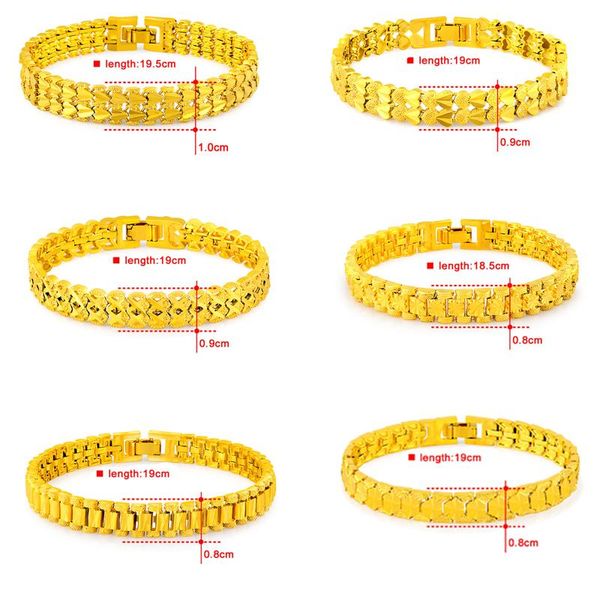 link, chain pure gold color bracelets & bangles for women men,24k gp 8mm 9mm 10mm wide bracelet,womens wedding jewelry drop, Black
link, chain pure gold color bracelets & bangles for women men,24k gp 8mm 9mm 10mm wide bracelet,womens wedding jewelry drop, Black
