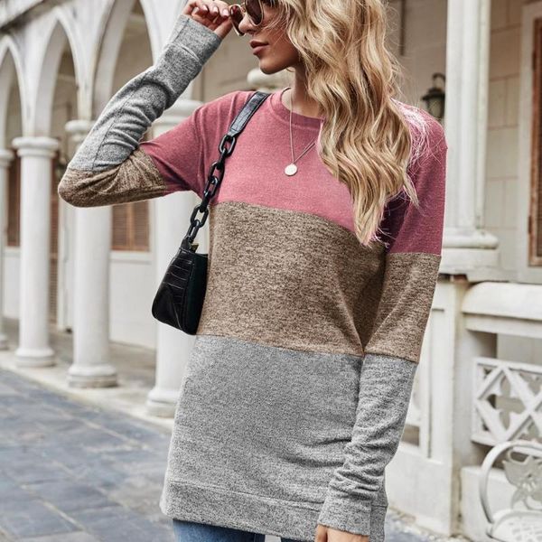 women's t shirt round neck stitching long-sleeved slim 2021 spring autumn fashion sports sweatshirt, White
women's t shirt round neck stitching long-sleeved slim 2021 spring autumn fashion sports sweatshirt, White