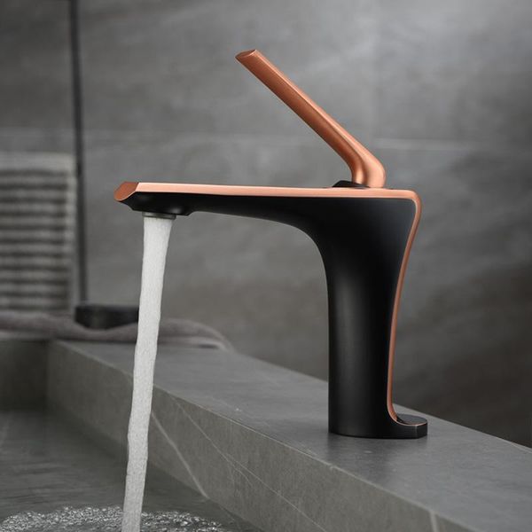 basin mixer faucets bath sink tap rose gold and black brass & cold single hole bathroom faucet wash torneira
basin mixer faucets bath sink tap rose gold and black brass & cold single hole bathroom faucet wash torneira