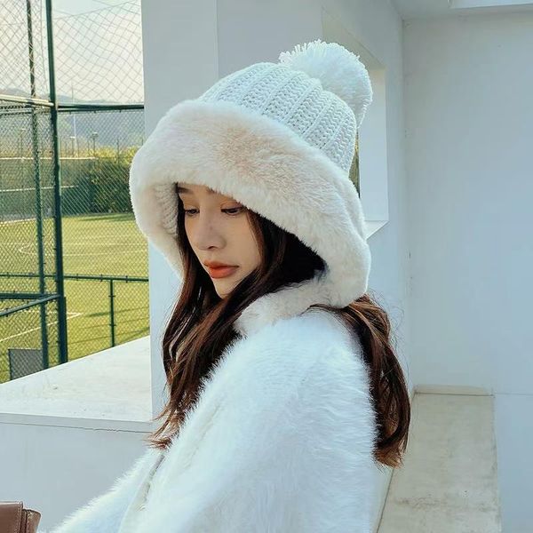 selling women winter beanie hat ski cap fleece lined ear flap dual layered pompom outdoor hats, Black;white
selling women winter beanie hat ski cap fleece lined ear flap dual layered pompom outdoor hats, Black;white