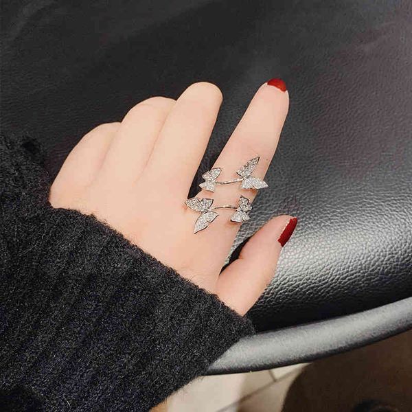 Ring Fairy Cool Wind Flash Diamond Butterfly Female Fashion Personality Net Red Open Small Design Index Finger Decoration, Silver
Ring Fairy Cool Wind Flash Diamond Butterfly Female Fashion Personality Net Red Open Small Design Index Finger Decoration, Silver