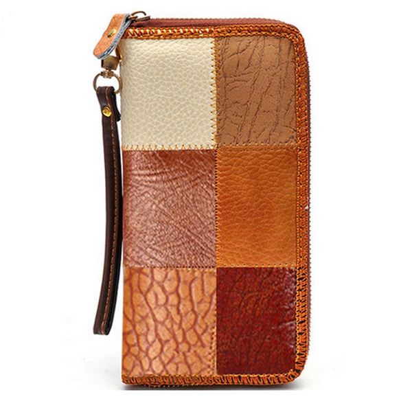 genuine leather vintage wallets color patchwork long day clutches purse wrist hand mobile phone bags p30, Red;black
genuine leather vintage wallets color patchwork long day clutches purse wrist hand mobile phone bags p30, Red;black