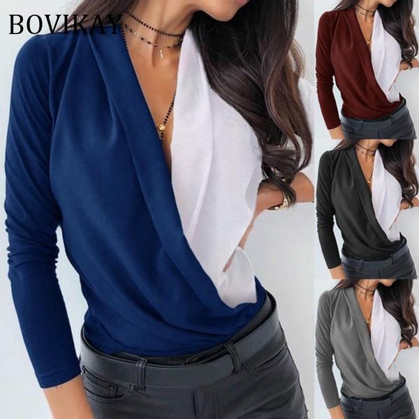 women's blouses & shirts spring womens shirt fashion long sleeve splicing color deep v neck ladies harajuku female pullover, White
women's blouses & shirts spring womens shirt fashion long sleeve splicing color deep v neck ladies harajuku female pullover, White