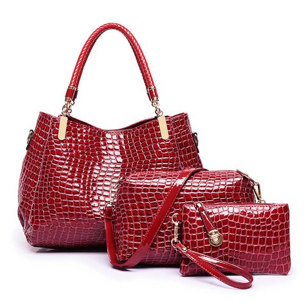 3pcs/set women bags large capacity cosmetic bag set solid black handbag fashion shoulder purse red ladies crossbody & cases
3pcs/set women bags large capacity cosmetic bag set solid black handbag fashion shoulder purse red ladies crossbody & cases