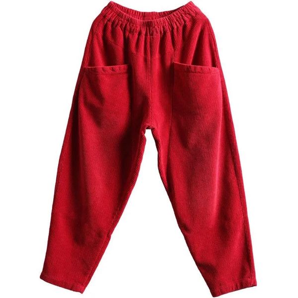 women's pants & capris vintage style corduroy women elastic waist casual loose harem long trousers solid color big pocket design simple, Black;white
women's pants & capris vintage style corduroy women elastic waist casual loose harem long trousers solid color big pocket design simple, Black;white