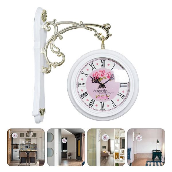 elegant home wall clock roman numerals creative flower design clocks