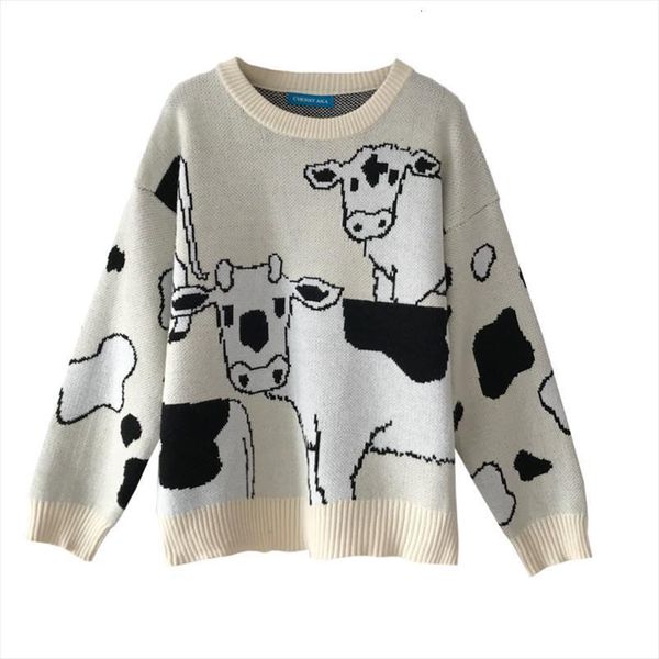 vintage casual lazy cow female women sweater korean harajuku japanese kawaii cute ulzzang jumpers drop ship, White;black
vintage casual lazy cow female women sweater korean harajuku japanese kawaii cute ulzzang jumpers drop ship, White;black