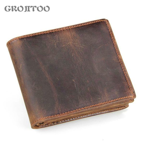 crazy horse leather men's wallet short genuine vintage business card purse wallets, Red;black
crazy horse leather men's wallet short genuine vintage business card purse wallets, Red;black