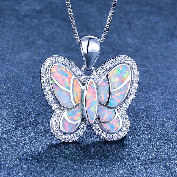 pendant necklaces female cute butterfly necklace white blue opal animal fashion silver color chain engagement for women
pendant necklaces female cute butterfly necklace white blue opal animal fashion silver color chain engagement for women