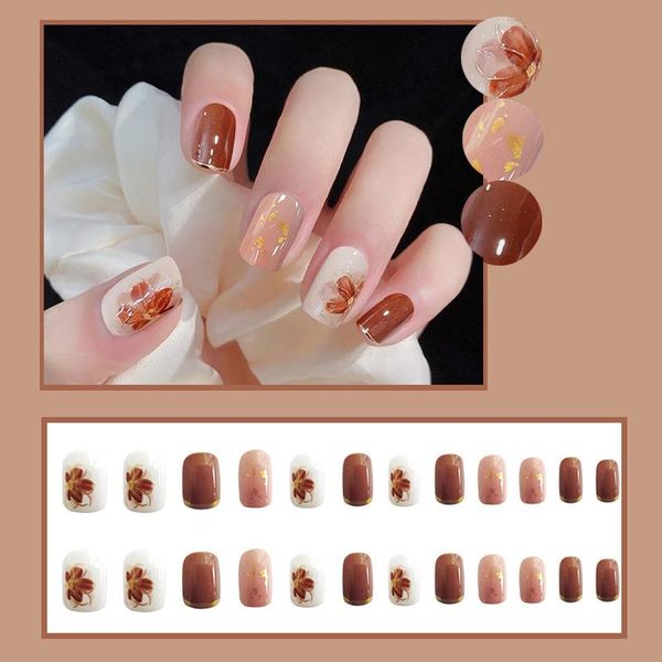 false nails h short square full cover fake fingernails press on glossy artificial diy decoration supplies for nail art, Red;gold
false nails h short square full cover fake fingernails press on glossy artificial diy decoration supplies for nail art, Red;gold