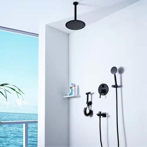 bathroom shower sets concealed head in-wall embedded box valve body 10 inch ultra-thin spray black gun head, faucet
bathroom shower sets concealed head in-wall embedded box valve body 10 inch ultra-thin spray black gun head, faucet