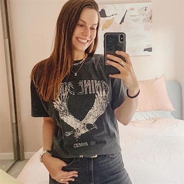 summer vintage graphic tees women short sleeve cotton pullover casual chic streetwear clothing female t shirt 210408, White
summer vintage graphic tees women short sleeve cotton pullover casual chic streetwear clothing female t shirt 210408, White