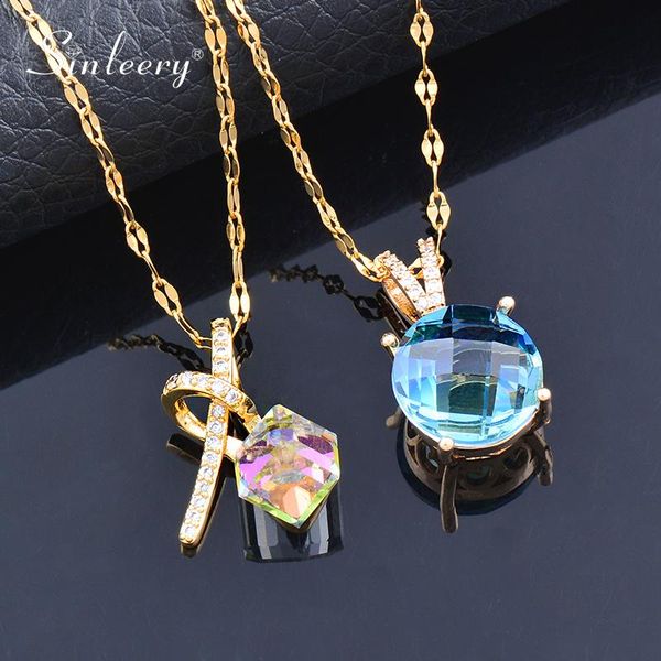 pendant necklaces sinleery blue purple cubic zircon circle hexagon necklace gold color women fashion jewelry 2021 arrival xl273 ssk, Silver
pendant necklaces sinleery blue purple cubic zircon circle hexagon necklace gold color women fashion jewelry 2021 arrival xl273 ssk, Silver