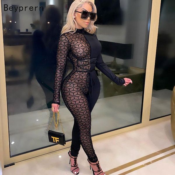 women's jumpsuits & rompers beyprern fashion half printed patchwork laced jumpsuits rompers chic womens black mesh jumpsuits, Black;white
women's jumpsuits & rompers beyprern fashion half printed patchwork laced jumpsuits rompers chic womens black mesh jumpsuits, Black;white