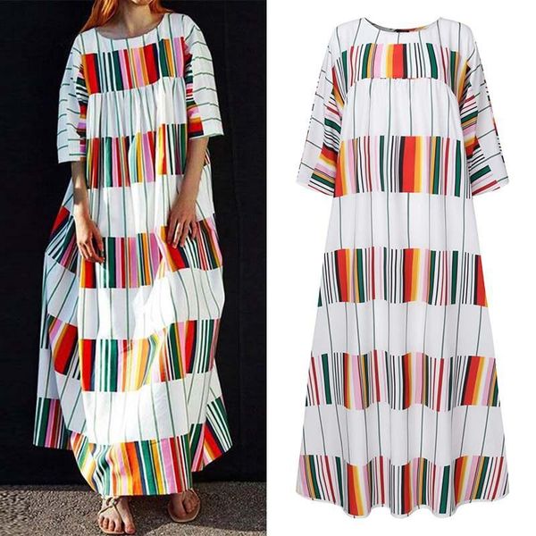 casual dresses striped sundress vonda 2021 long sleeve bohemian vestidos holiday pleated fashion print dress patchwork shirt 5xl, Black;gray
casual dresses striped sundress vonda 2021 long sleeve bohemian vestidos holiday pleated fashion print dress patchwork shirt 5xl, Black;gray
