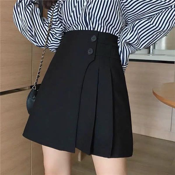 skirts pleated skirt women's autumn high waist a- line irregular woman mujer faldas saias mulher, Black
skirts pleated skirt women's autumn high waist a- line irregular woman mujer faldas saias mulher, Black
