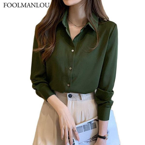 women's blouses & shirts formal women office work long sleeve shirt satin blouse vintage femme turn-down woman basic plus size, White
women's blouses & shirts formal women office work long sleeve shirt satin blouse vintage femme turn-down woman basic plus size, White