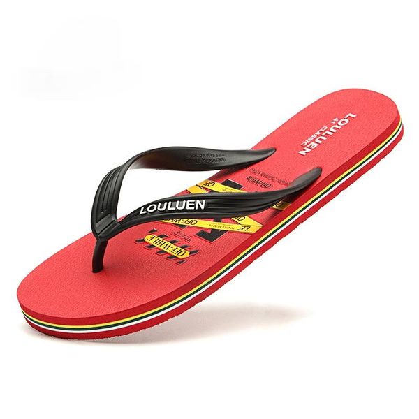 summer flip flops men's fashion casual rubber antiskid beach slippers flat bottomed sandals, Black 
summer flip flops men's fashion casual rubber antiskid beach slippers flat bottomed sandals, Black