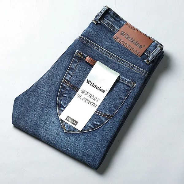 men's jeans ropa spring men brand business casual elastic comfort straight denim pants male trousers, Blue
men's jeans ropa spring men brand business casual elastic comfort straight denim pants male trousers, Blue