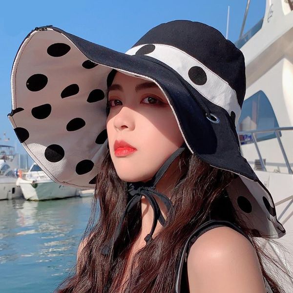 wide brim hats double side dot summer women bucket hat large outdoor beach fisherman cap foldable uv proof sun protection, Blue;gray
wide brim hats double side dot summer women bucket hat large outdoor beach fisherman cap foldable uv proof sun protection, Blue;gray