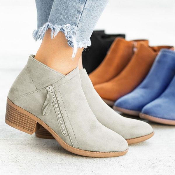 boots casual women ankle winter autumn low heels ladies short platform pointed toe zipper pumps shoes, Black
boots casual women ankle winter autumn low heels ladies short platform pointed toe zipper pumps shoes, Black