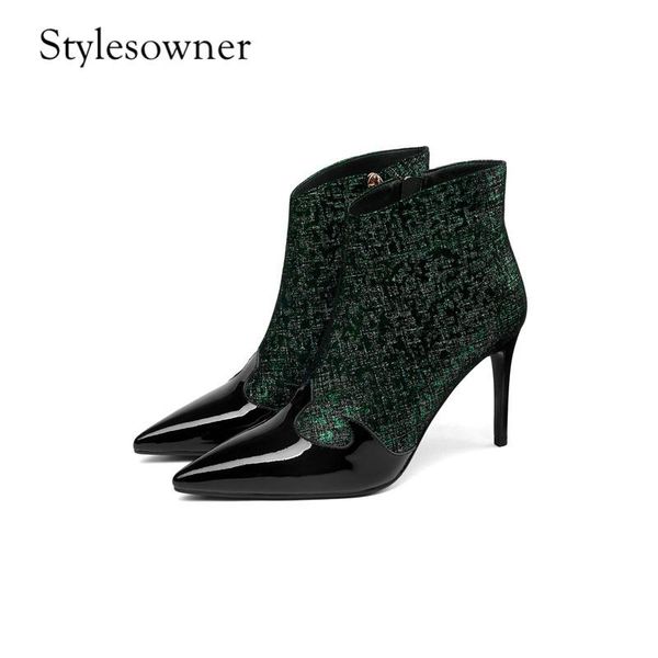 boots stylesowner 2021 style fashion trends classics woman short pointed toe sheepskin super thin high heels ankle, Black
boots stylesowner 2021 style fashion trends classics woman short pointed toe sheepskin super thin high heels ankle, Black