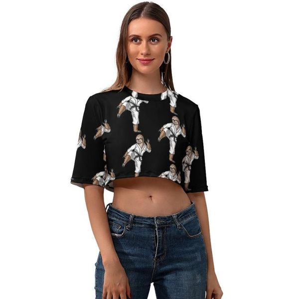 women's t-shirt muay thai crop t shirt summer fashion women short sleeve graphic o neck polyester tee, White 
women's t-shirt muay thai crop t shirt summer fashion women short sleeve graphic o neck polyester tee, White