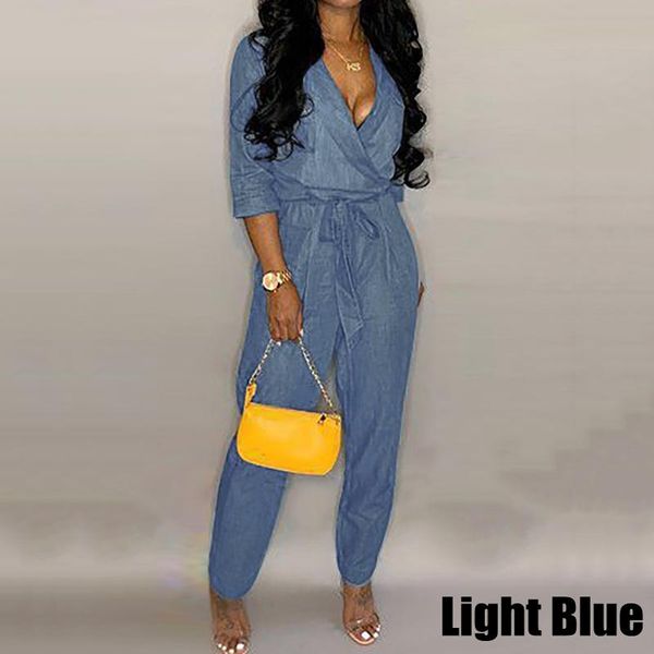 women's jumpsuits & rompers vonda 2021 denim womens jumpsuit summer v neck playsuit office ladies plus size pants casual overalls femme, Black;white
women's jumpsuits & rompers vonda 2021 denim womens jumpsuit summer v neck playsuit office ladies plus size pants casual overalls femme, Black;white