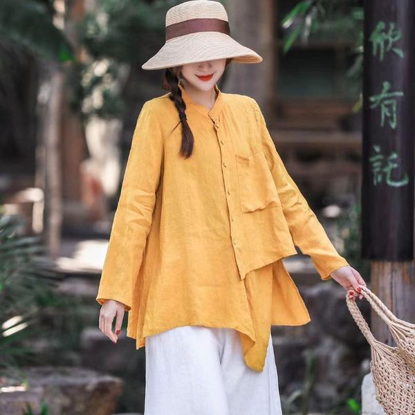 women's blouses & shirts 21 women spring loose solid color asymmetric pocket spliced full sleeve single-breasted female wild fashion, White
women's blouses & shirts 21 women spring loose solid color asymmetric pocket spliced full sleeve single-breasted female wild fashion, White