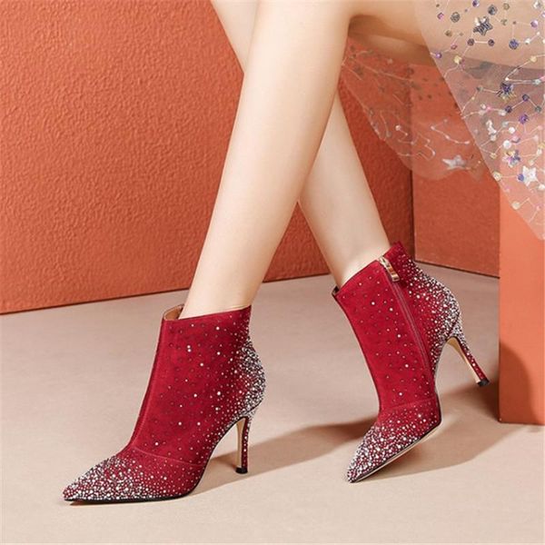boots pxelena 2021 autumn winter luxury crystal women kid suede stiletto high heels dress party evening show catwalk ankle, Black
boots pxelena 2021 autumn winter luxury crystal women kid suede stiletto high heels dress party evening show catwalk ankle, Black