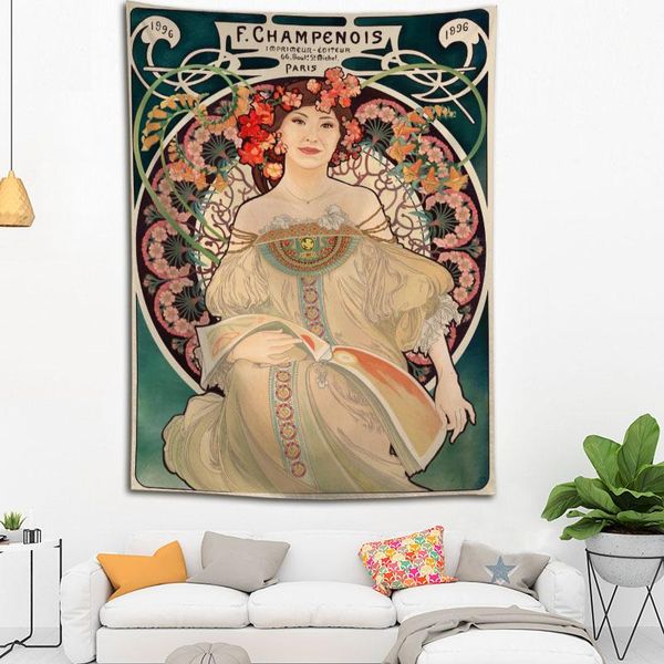 tapestries custom alphonse mucha large wall tapestry hanging bohemian mandala art decor 
tapestries custom alphonse mucha large wall tapestry hanging bohemian mandala art decor
