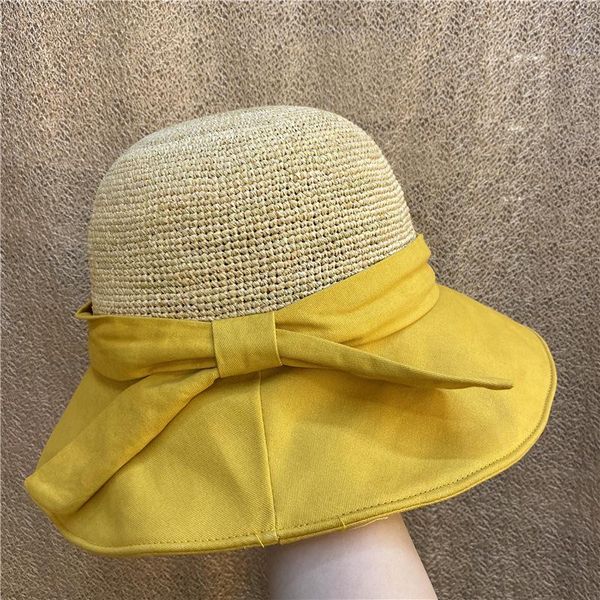 wide brim hats straw hat summer black cloth raffia women beach outing sunscreen sun bow, Blue;gray
wide brim hats straw hat summer black cloth raffia women beach outing sunscreen sun bow, Blue;gray