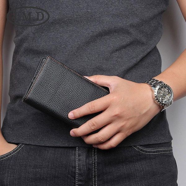 men's fashion long wallet soft leather larged capacity mobile phone bag multi-card pockets wallets, Red;black
men's fashion long wallet soft leather larged capacity mobile phone bag multi-card pockets wallets, Red;black
