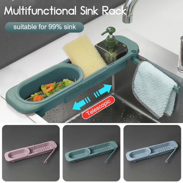 sink rack expandable kitchen caddy organizer with towel drain tub sponge holder for organization storage &
sink rack expandable kitchen caddy organizer with towel drain tub sponge holder for organization storage &