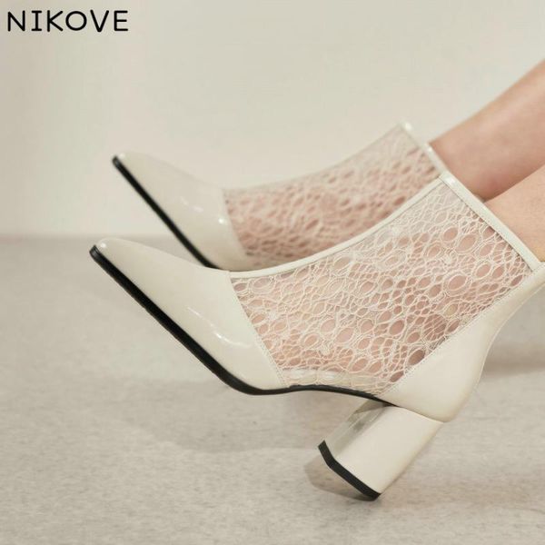 boots nikove 2021 women summer shoes mesh square high heel pointed toe zipper black ankle elegant woman size 34-42
boots nikove 2021 women summer shoes mesh square high heel pointed toe zipper black ankle elegant woman size 34-42
