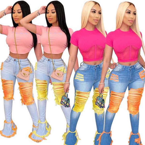 women's jeans fashion ripped for women high waist streetwear loose denim full length lady flare pants washed rf3p, Blue
women's jeans fashion ripped for women high waist streetwear loose denim full length lady flare pants washed rf3p, Blue