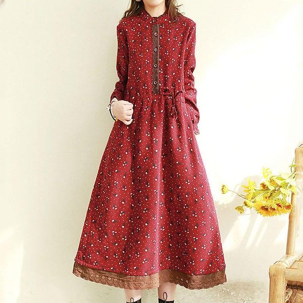 casual dresses women cotton linen arrival 2021 spring vintage stand collar lace loose female long dress clothing, Black;gray
casual dresses women cotton linen arrival 2021 spring vintage stand collar lace loose female long dress clothing, Black;gray