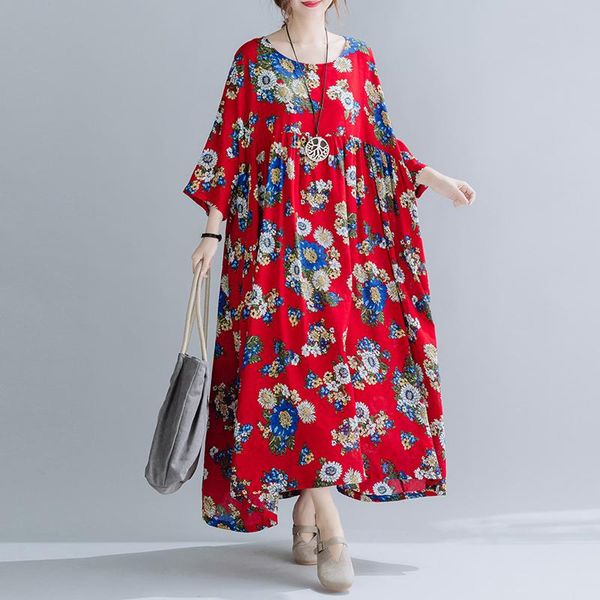 plus size dress cotton linen vintage floral dresses for women casual loose long woman summer elegant clothes 2021 sundress, Black;gray
plus size dress cotton linen vintage floral dresses for women casual loose long woman summer elegant clothes 2021 sundress, Black;gray