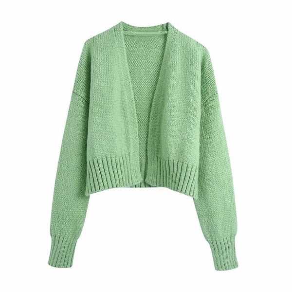 women's knits & tees women fashion loose cropped knit cardigan sweater vintage long sleeve ribbed trims female outerwear chic 2021 cas, White
women's knits & tees women fashion loose cropped knit cardigan sweater vintage long sleeve ribbed trims female outerwear chic 2021 cas, White